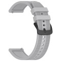 For Xiaomi Haylou RT2 LS10 22mm Textured Silicone Solid Color Watch Band(Grey)