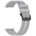 For Xiaomi Haylou RS4 LS12 22mm Textured Silicone Solid Color Watch Band(Grey)