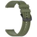 For Amazfit GTR 2e 22mm Textured Silicone Solid Color Watch Band(Green)