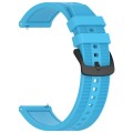 For Garmin Forerunner 265 Music 22mm Textured Silicone Solid Color Watch Band(Sky Blue)