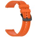 For Garmin Forerunner 255 Music 22mm Textured Silicone Solid Color Watch Band(Orange)