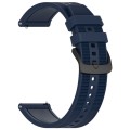For Samsung Gear S3 Frontier 22mm Textured Silicone Solid Color Watch Band(Midnight Blue)