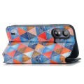 For ZTE Blade L220 CaseNeo Colorful Magnetic Leather Phone Case(Rhombus Mandala)