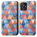 For ZTE Blade A73 5G CaseNeo Colorful Magnetic Leather Phone Case(Rhombus Mandala)