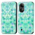 For ZTE Blade A33S CaseNeo Colorful Magnetic Leather Phone Case(Emeralds)