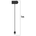 For GolfBuddy W12 Watch Charging Cable Charging Clip, Length: 1m(Black)