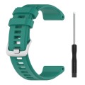 For Garmin  Instinct 2 Solar Solid Color Sports Silicone Watch Band(Green)