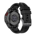 For Garmin Descent G1 / G1 Solar Solid Color Black Buckle Silicone Quick Release Watch Band(Black)