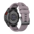 For Garmin Fenix 5 / Fenix 5 Plus Solid Color Black Buckle Silicone Quick Release Watch Band(Purple)