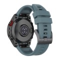 For Garmin Fenix 5 / Fenix 5 Plus Solid Color Black Buckle Silicone Quick Release Watch Band(Rock Bl
