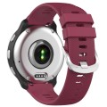 For Garmin D2 Air X10 43mm Cross Texture Silicone Watch Band(Wine Red)