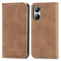 For ZTE Libero 5G IV Retro Skin Feel Magnetic Leather Phone Case(Brown)