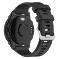 For Garmin Forerunner 965 22mm Solid Color Silicone Watch Band(Black)
