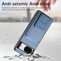 For Google Pixel 6a Carbon Fiber Card Bag Fold Stand Phone Case(Blue)