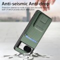 For Google Pixel 7 Carbon Fiber Card Bag Fold Stand Phone Case(Green)