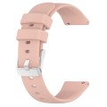 For Garmin Vivoactive3 Music 20mm Smooth Solid Color Silicone Watch Band(Pink)