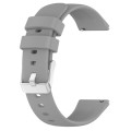 For Garmin Forerunner Sq2 20mm Smooth Solid Color Silicone Watch Band(Grey)