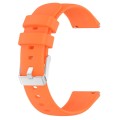 For Samsung  Galaxy Watch 4 Classic 42mm 20mm Smooth Solid Color Silicone Watch Band(Orange)