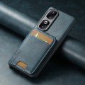 For Honor 90 Pro Suteni H02 Leather Wallet Stand Back Phone Case(Blue)
