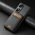 For Honor 90 Suteni H02 Leather Wallet Stand Back Phone Case(Black)