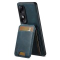 For Honor 90 Suteni H02 Leather Wallet Stand Back Phone Case(Blue)