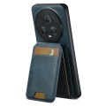 For Honor Magic5 Pro Suteni H02 Leather Wallet Stand Back Phone Case(Blue)