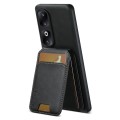 For Honor 60 Pro Suteni H02 Leather Wallet Stand Back Phone Case(Black)