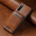 For Sony Xperia 5 V Suteni H02 Leather Wallet Stand Back Phone Case(Brown)