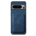 For Google Pixel 8 Pro Retro Leather Card Bag Magnetic Phone Case(Blue)