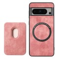 For Google Pixel 8 Pro Retro Leather Card Bag Magnetic Phone Case(Pink)