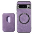 For Google Pixel 8 Pro Retro Leather Card Bag Magnetic Phone Case(Purple)