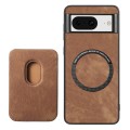For Google Pixel 8 Retro Leather Card Bag Magnetic Phone Case(Brown)