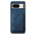 For Google Pixel 8 Retro Leather Card Bag Magnetic Phone Case(Blue)