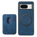 For Google Pixel 8 Retro Leather Card Bag Magnetic Phone Case(Blue)