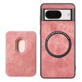 For Google Pixel 8 Retro Leather Card Bag Magnetic Phone Case(Pink)