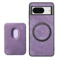 For Google Pixel 8 Retro Leather Card Bag Magnetic Phone Case(Purple)