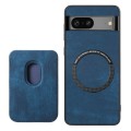 For Google Pixel 7 Retro Leather Card Bag Magnetic Phone Case(Blue)