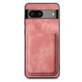 For Google Pixel 7 Retro Leather Card Bag Magnetic Phone Case(Pink)