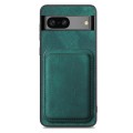 For Google Pixel 6a Retro Leather Card Bag Magnetic Phone Case(Green)