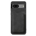 For Google Pixel 6a Retro Leather Card Bag Magnetic Phone Case(Black)