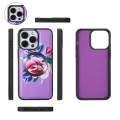 For iPhone 15 Plus MagSafe Flower Multi-functional Crossbody Zipper Wallet Leather Phone Case(Purple