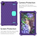 For Xiaomi Redmi Pad SE 11 2023 Honeycomb EVA Hybrid PC Tablet Case with Strap(Purple+Aqua)