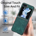 For Samsung Galaxy Z Flip6 5G Retro Leather Shockproof Phone Case(Green)