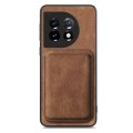 For OnePlus Nord CE3 Retro Leather Card Bag Magnetic Phone Case(Brown)