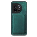 For OnePlus 12 5G Retro Leather Card Bag Magnetic Phone Case(Green)