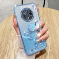 For OPPO A3 Pro Gradient Glitter Immortal Flower Ring All-inclusive Phone Case(Purple)
