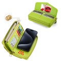 For iPhone 15 Pro MagSafe Crossbody Multi-functional Zipper Wallet Litchi Leather Phone Case(Green)