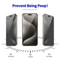 For iPhone 15 Pro ENKAY Easy Install Anti-peeping Privacy Full Screen Tempered Glass Film