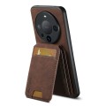 For Huawei Mate 60 Pro+ Suteni H02 Litchi Leather Card Wallet Stand Back Phone Case(Brown)