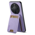 For Huawei Mate 60 Pro+ Suteni H02 Litchi Leather Card Wallet Stand Back Phone Case(Purple)
